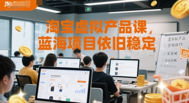 淘宝虚拟产品课，蓝海项目依旧稳定网创项目-知识付费-在线课程-自媒体创业-网络副业-优利资源优利资源网