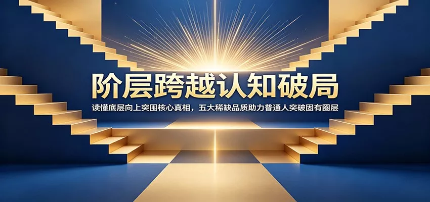 阶层跨越认知破局：读懂底层向上突围核心真相，五大稀缺品质助力普通人突破固有圈层网创项目-知识付费-在线课程-自媒体创业-网络副业-优利资源优利资源网