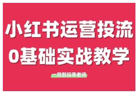 小红书运营投流，小红书广告投放从0到1的实战课，学完即可开始投放网创项目-知识付费-在线课程-自媒体创业-网络副业-优利资源优利资源网