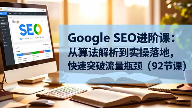 Google SEO进阶课：从算法解析到实操落地，快速突破流量瓶颈(92节课网创项目-知识付费-在线课程-自媒体创业-网络副业-优利资源优利资源网
