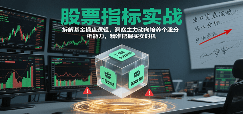 股票指标实战，基金操盘逻辑拆解，洞察主力动向培养个股分析能力把握买卖时机（更新）网创项目-知识付费-在线课程-自媒体创业-网络副业-优利资源优利资源网