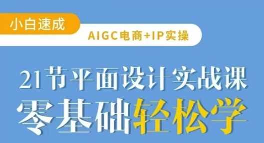 AIGC电商必备实操21节平面设计实战课，教你玩转AI网创项目-知识付费-在线课程-自媒体创业-网络副业-优利资源优利资源网