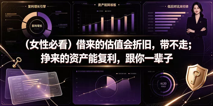 付费文章：(女性必看)借来的估值会折旧，带不走；挣来的资产能复利，跟你一辈子网创项目-知识付费-在线课程-自媒体创业-网络副业-优利资源优利资源网