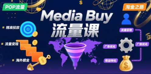 Media Buy之POP流量课，带你开启海外Media Buy淘金之路网创项目-知识付费-在线课程-自媒体创业-网络副业-优利资源优利资源网