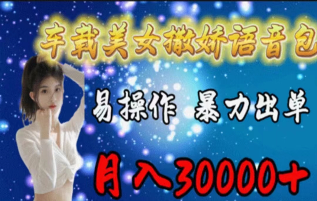 （11249期）车载美女撒娇语音包，执行就出单，月入3000＋，小白看完课程就能马上实操网创项目-知识付费-在线课程-自媒体创业-网络副业-优利资源优利资源网