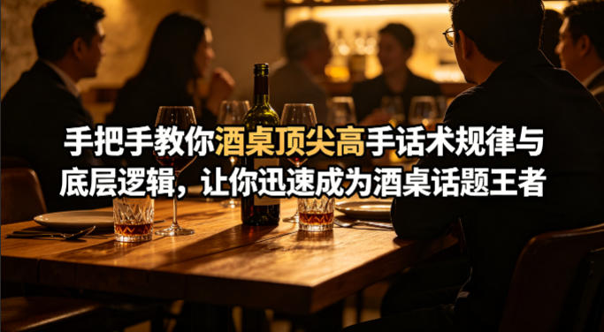 付费文章：手把手教你酒桌顶尖高手话术规律与底层逻辑，让你迅速成为酒桌话题王者(二十年全网独家经验分享)网创项目-知识付费-在线课程-自媒体创业-网络副业-优利资源优利资源网