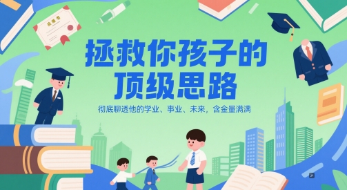 付费文章：拯救你孩子的顶级思路，彻底聊透他的学业、事业、未来，含金量满满网创项目-知识付费-在线课程-自媒体创业-网络副业-优利资源优利资源网