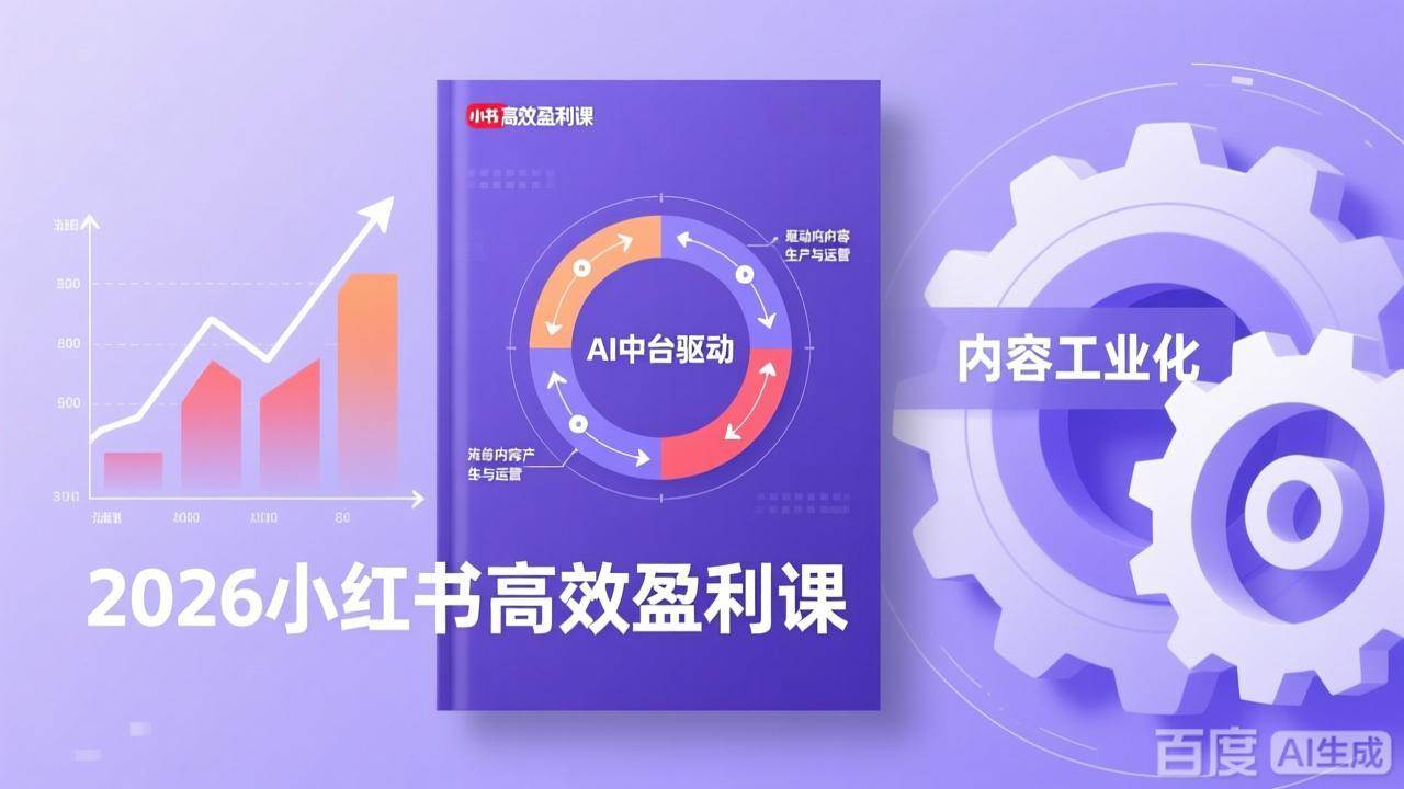 （17291期）2026小红书高效盈利课，流量双引擎+内容工业化+AI中台驱动，构建可复制的千万级营收模型网创项目-知识付费-在线课程-自媒体创业-网络副业-优利资源优利资源网