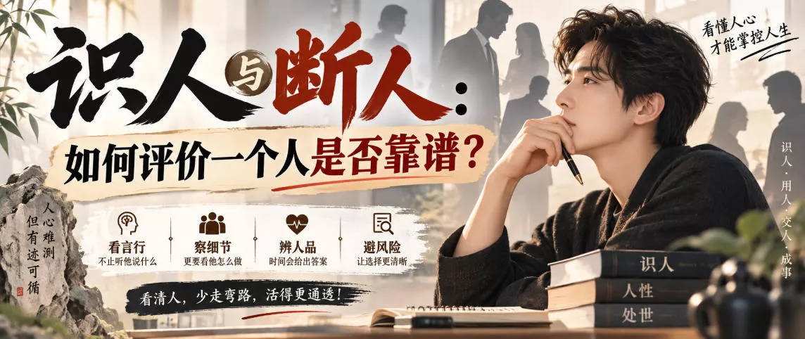 付费文章：识人与断人：如何评价一个人是否靠谱？网创项目-知识付费-在线课程-自媒体创业-网络副业-优利资源优利资源网