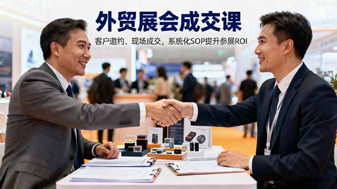 外贸展会成交课，含目标制定、客户邀约、现场成交，系统化SOP提升参展ROI网创项目-知识付费-在线课程-自媒体创业-网络副业-优利资源优利资源网