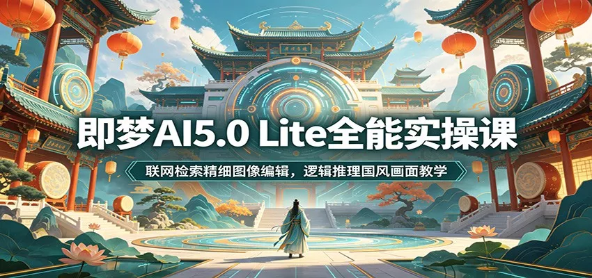 即梦AI5.0 Lite全能实操课：联网检索精细图像编辑，逻辑推理国风画面教学网创项目-知识付费-在线课程-自媒体创业-网络副业-优利资源优利资源网