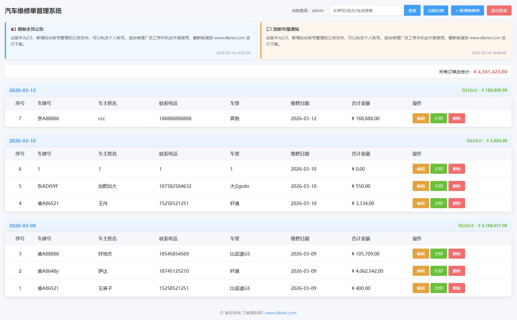 汽修单管理系统源码网创项目-知识付费-在线课程-自媒体创业-网络副业-优利资源优利资源网
