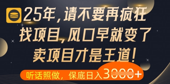 什么？25年你还在疯狂找项目做，醒醒吧，看完这些你全都懂了【揭秘】网创项目-知识付费-在线课程-自媒体创业-网络副业-优利资源优利资源网