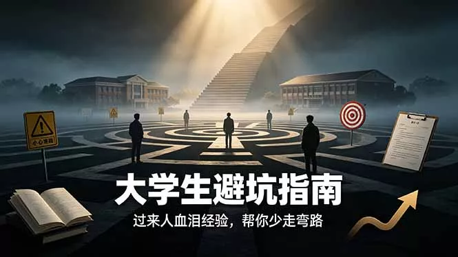 付费文章：大学生避坑指南 ，过来人血泪经验，帮你少走弯路网创项目-知识付费-在线课程-自媒体创业-网络副业-优利资源优利资源网
