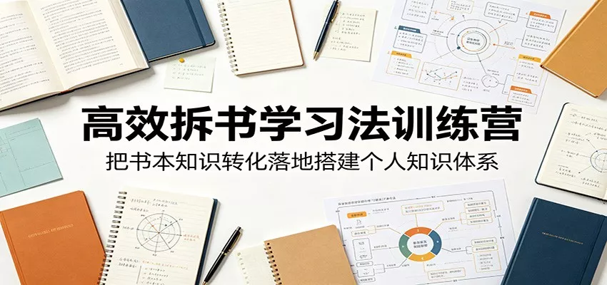 高效拆书学习法训练营，把书本知识转化落地搭建个人知识体系网创项目-知识付费-在线课程-自媒体创业-网络副业-优利资源优利资源网