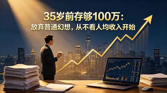 35岁前存够100万：放弃普通幻想，从不看人均收入开始网创项目-知识付费-在线课程-自媒体创业-网络副业-优利资源优利资源网