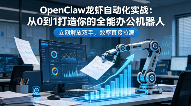 OpenClaw龙虾自动化实战：从0到1打造你的全能办公机器人，立刻解放双手，效率直接拉满网创项目-知识付费-在线课程-自媒体创业-网络副业-优利资源优利资源网