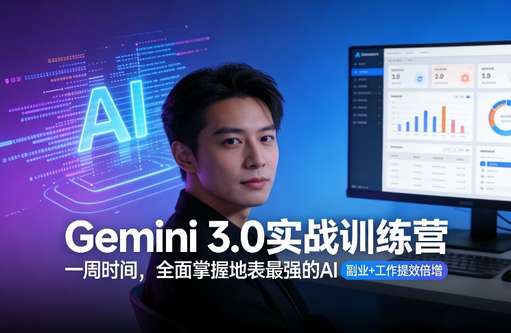 Gemini 3.0实战训练营，一周时间，全面掌握地表最强的AI，副业+工作提效倍增网创项目-知识付费-在线课程-自媒体创业-网络副业-优利资源优利资源网