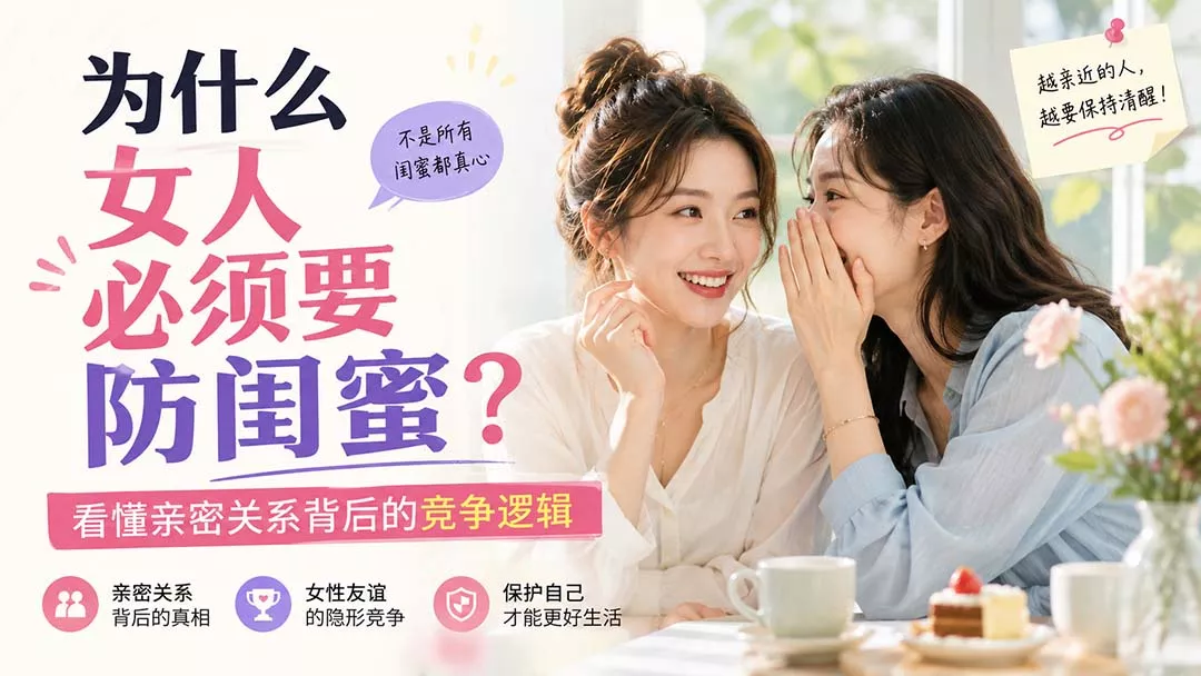 付费文章：为什么女人必须要防闺蜜？看懂亲密关系背后的竞争逻辑网创项目-知识付费-在线课程-自媒体创业-网络副业-优利资源优利资源网